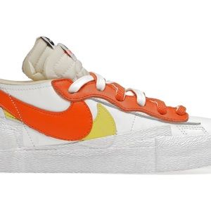 Nike blazer low sacai white magma orange